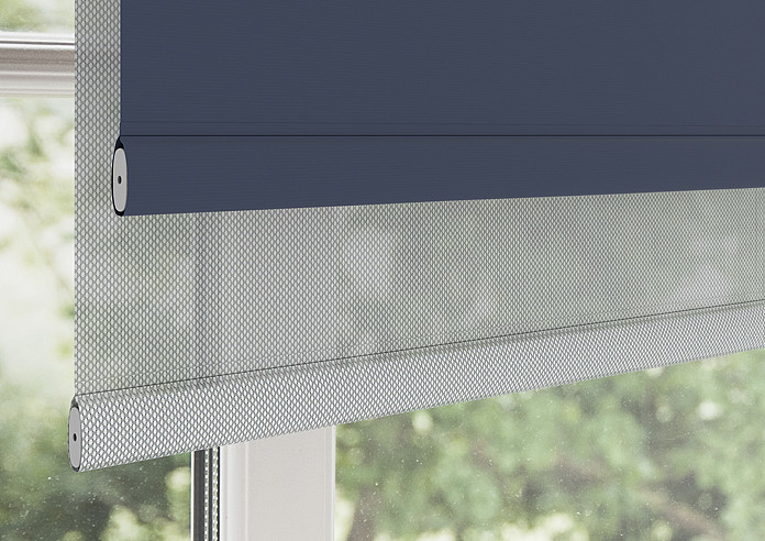 Rimini (Blackout), Navy & Optima Tide - Double Roller Blind - Image 4